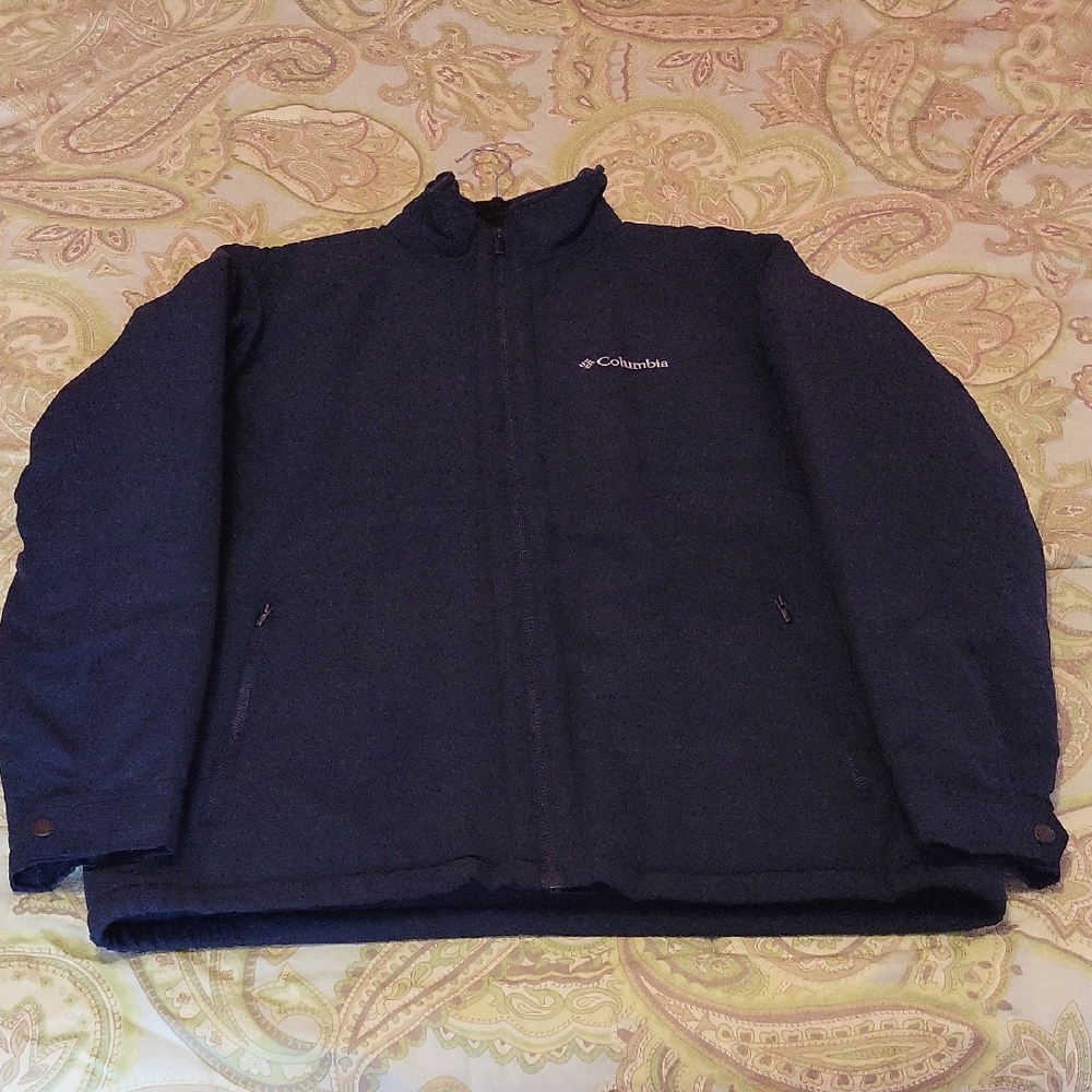 Columbia Men's Blue Zip Up Fleece Lined Jacket L